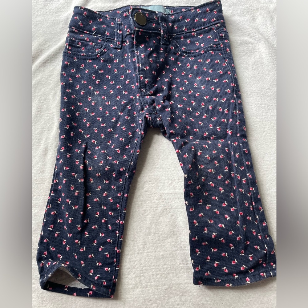 Baby gap floral skinny jeans 12-18 month.